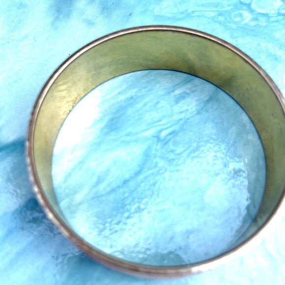 J. Crew Orange Enamel and Gold Tone Chunky Bangle Statement Bangle Signed Jewelr - Picture 2 of 3